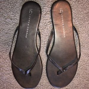 Lauren Conrad Black Flipflops